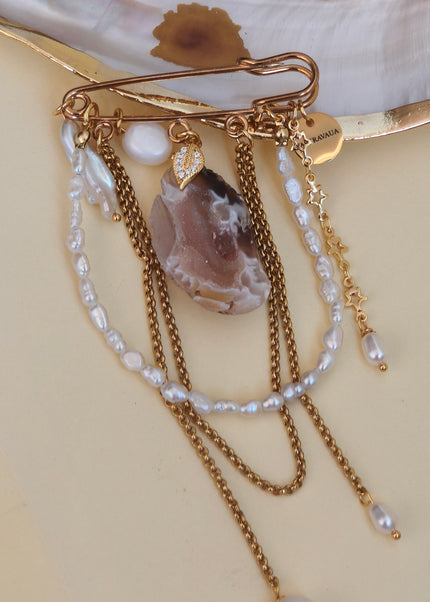 Agate Brooch