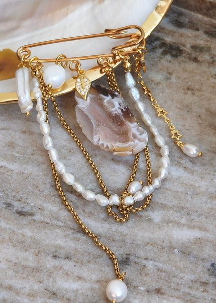 Agate Brooch