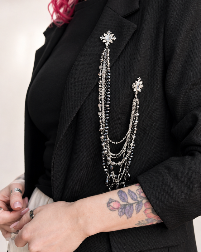 Double Pin Brooch “Reina”