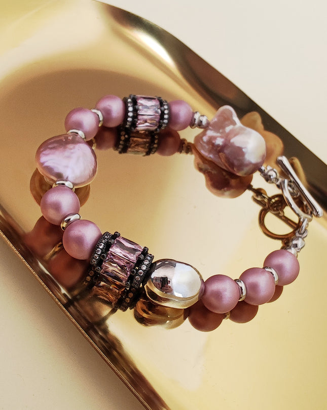 Pulsera con perlas barrocas