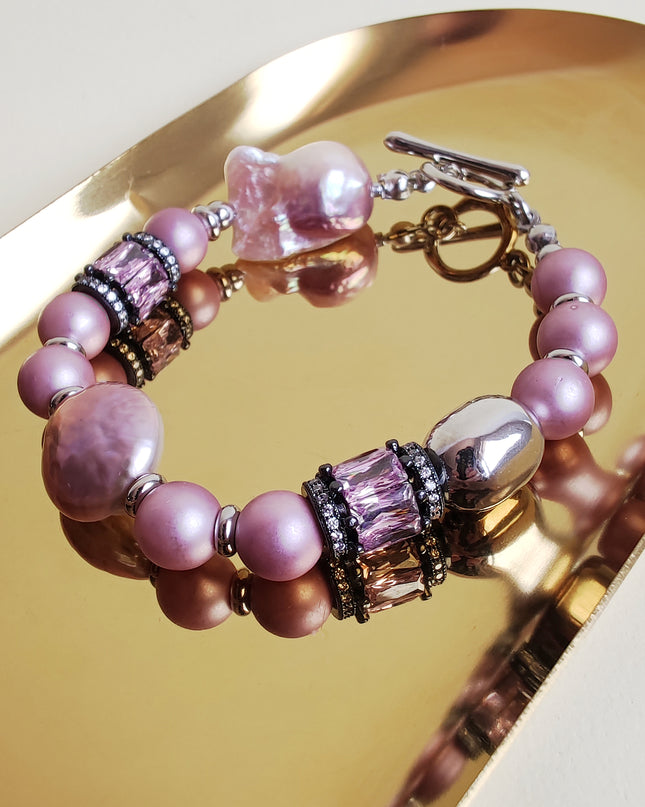 Pulsera con perlas barrocas