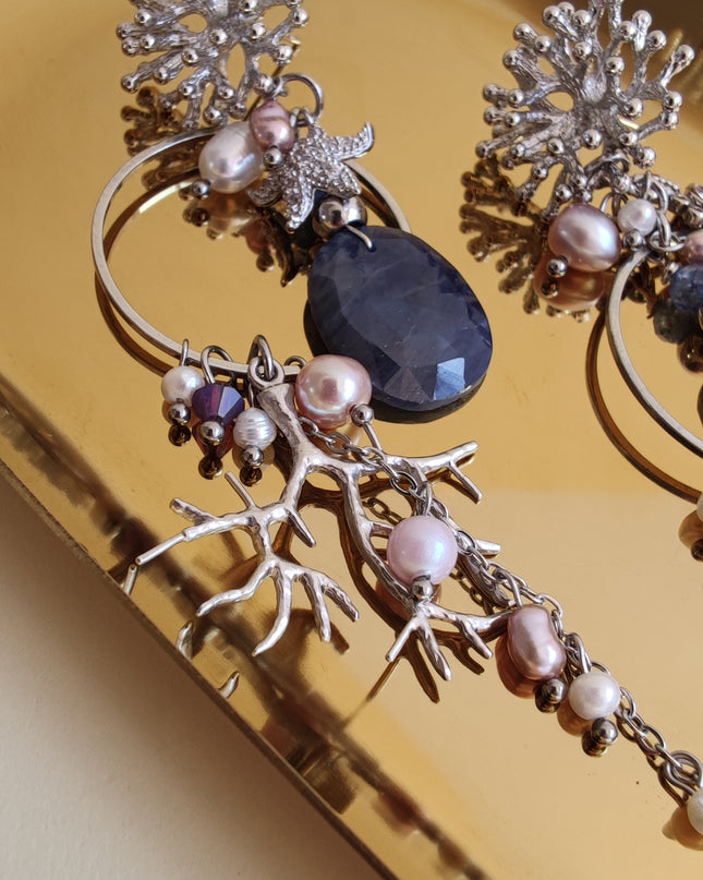 Marine-style earrings