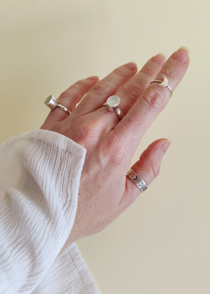 Silver ring Moon