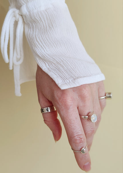Silver ring Moon