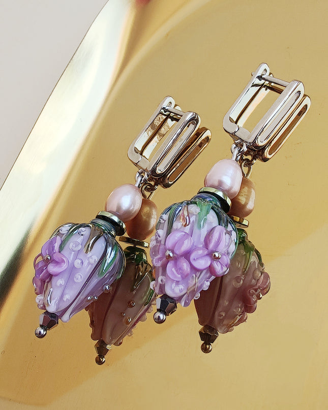 Pendientes de flores