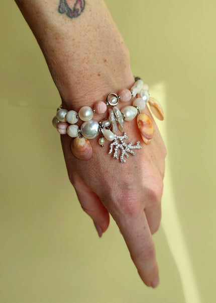 Pearls & Pink Opals