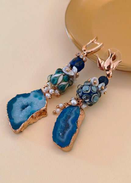 Asymmetry Blue Agate