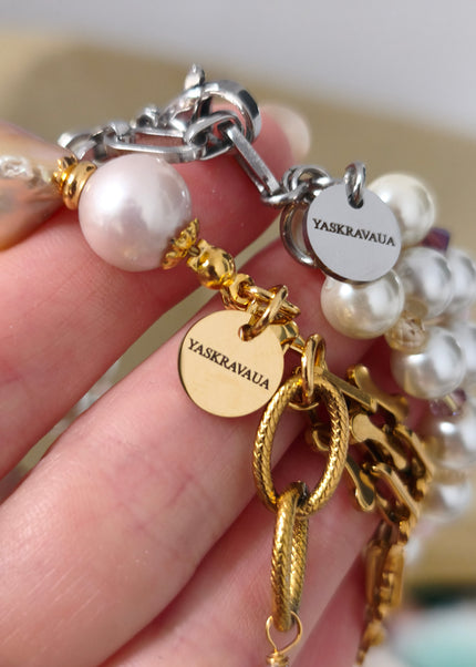 Bracelet with Pearls and Daisies