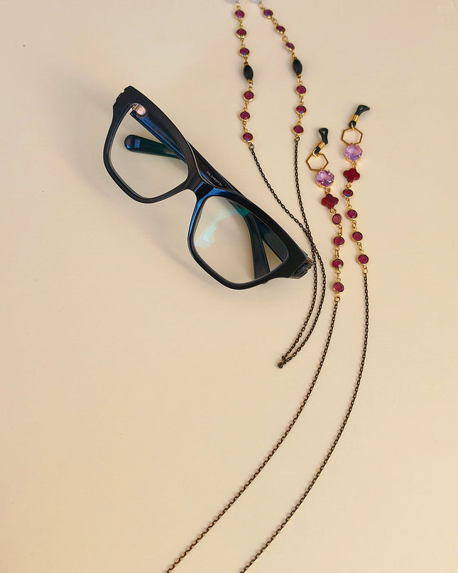 Eyeglass Chain with vintage Swarovski