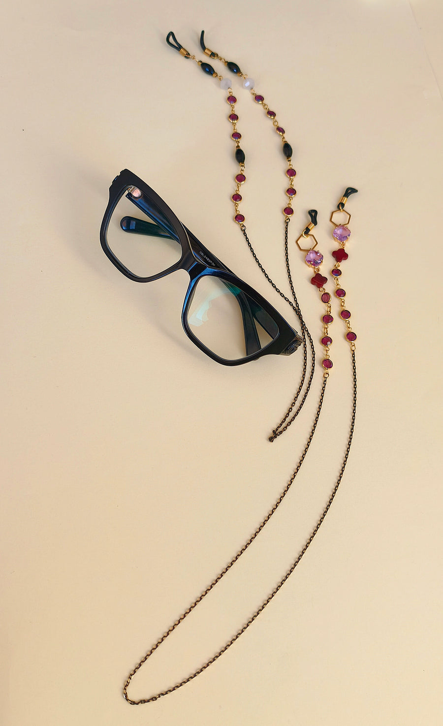Eyeglass Chain with vintage Swarovski