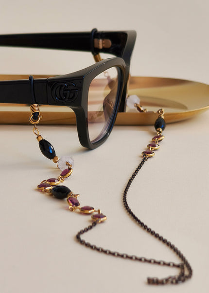 Eyeglass Chain with vintage Swarovski