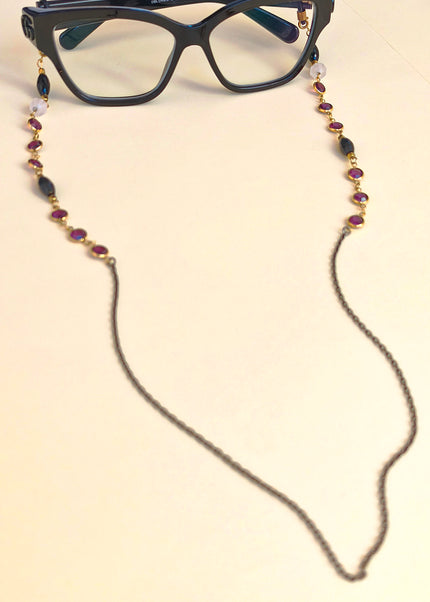 Eyeglass Chain with vintage Swarovski