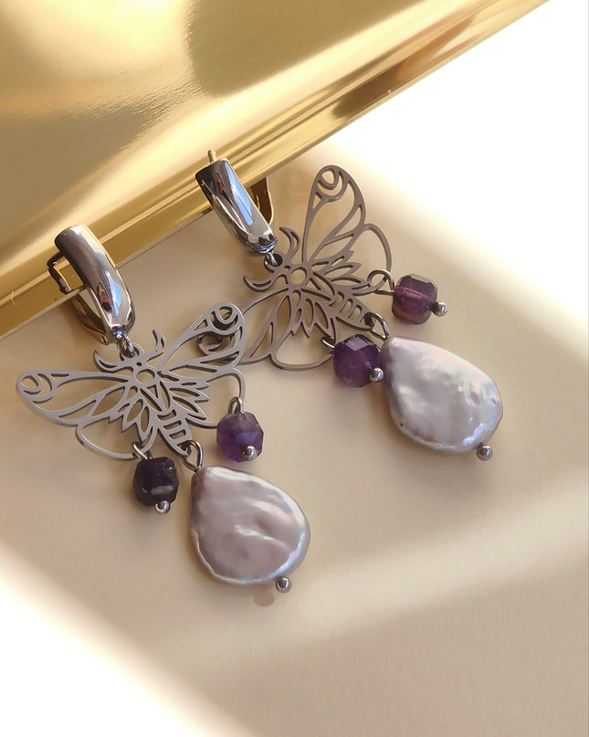 Butterflies with little pearls.