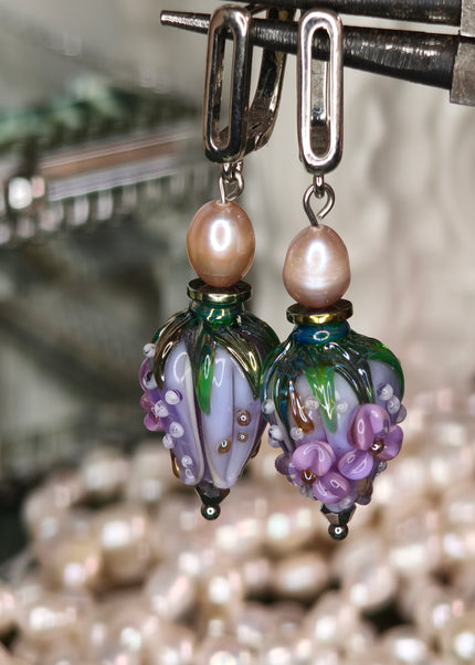 Pendientes de flores
