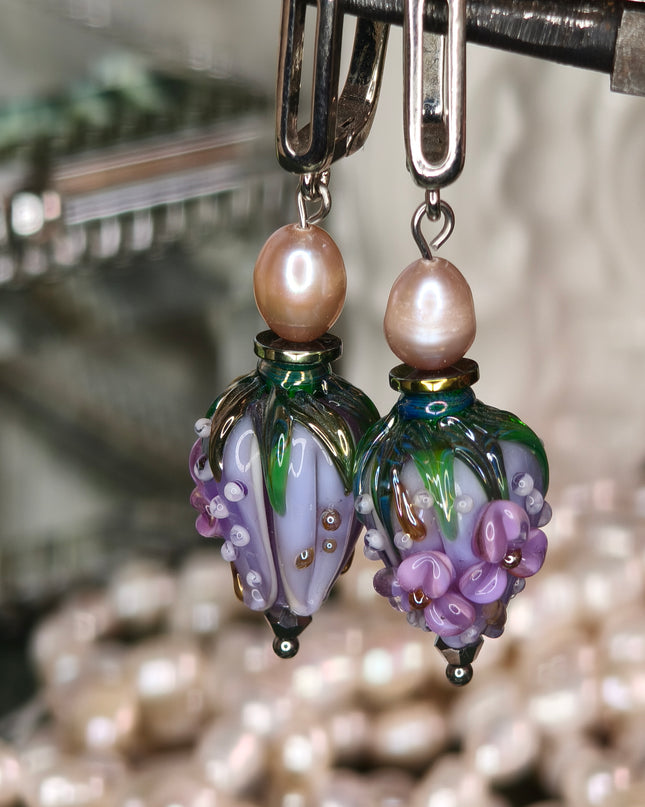 Pendientes de flores